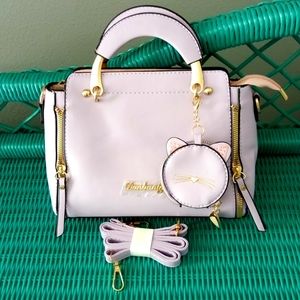 Lavender Purple Cat Themed Purse